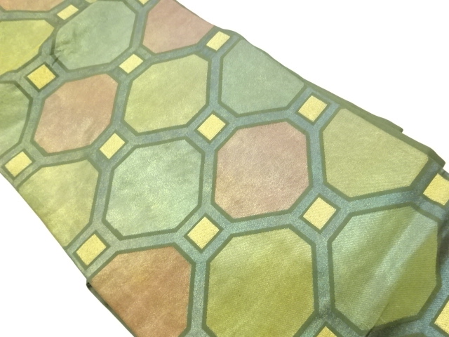 JAPANESE NAGOYA OBI / WOVEN SHOKKO PATTERN